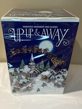 RARE Dept. 56 Snow Village Animated Reindeer And Sleigh Up Up & Away NEW picture