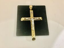 14k. Italian Gold Large Crucifix Pendant picture
