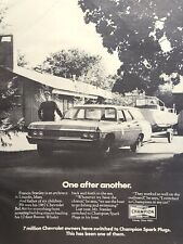Champion Spark Plugs Station Wagon Towing Boston Whaler Vintage Print Ad 1972 picture