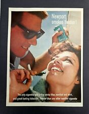Newport cigarettes couple ad vintage 1964 original advertisement picture