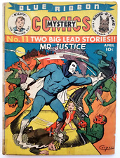 BLUE RIBBON COMICS #11 GVG 3.0 (MLJ 1941) MR. JUSTICE. VERY SCARCE. picture