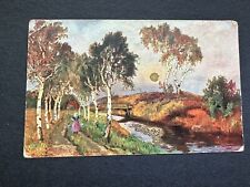 Postcard Beautiful Landscape Glitter Art Print c1900’s White Oaks Creek R57 picture