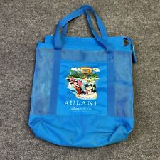 Disney Aulani Resort Hawaii Beach Travel Tote Mesh Zipper Bag Mickey Mouse Blue picture