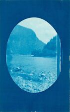 DELAWARE WATER GAP, PA, LOT OF 2 CYANOTYPE VINTAGE POSTCARDS (SV 64) picture