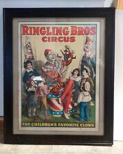 Vintage 1966 Ringling Bros. Circus Vintage Poster Framed/matted 26