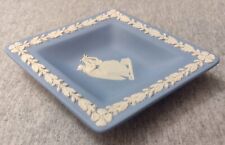 Vintage Wedgwood Diamond-Shaped Baby Blue Jasperware Trinket Dish picture