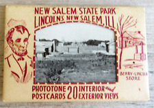 Lincoln's New Salem State Park 20 Phototone Postcards Packet 1940's #2 picture