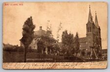  German Catholic Church Eau Claire WI Wisconsin 1907 Postcard  picture