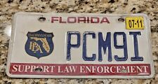 Florida License Plate PBA Police Benevolent Assn. Support Law Enforcement picture