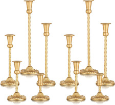 Gold Candlestick Holders Set of 10 - Decorative Candle Holder for Candlesticks T picture