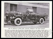 1921 Packard fire engine truck Detroit Fire Department photo print article picture
