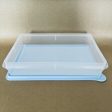 Tupperware Large Snack Stor Rectangular Cold Cut Keeper Container #5346 Ice Blue picture