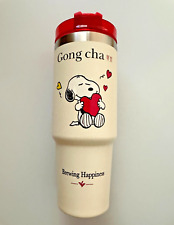 LIMITED EDITION Tumbler Cup Snoopy x Gong Cha - White - 1L -  NEW - EXPRESS SHIP picture