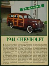 Chevrolet 1941 Special Deluxe Woodie Station Wagon Vintage Pictorial Articl 1986 picture