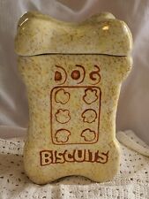 Large Super Cute Ceramic DOG BISCUIT Cannister with Seal (NWOT) picture