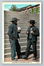 Lancaster County, PA-Pennsylvania, Amish Men, Vintage Postcard picture