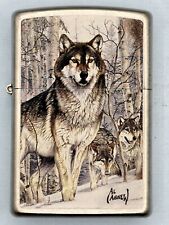 Vintage 2017 Al Agnew Winter Wolves Chrome Zippo Lighter NEW picture