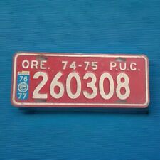 1974-1975 Oregon PUC Public Utilities Commission License Plate #260308 picture