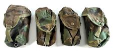 4 ea. USGI US Army Military MOLLE II Double Magazine Mag Pouch Woodland Camo picture