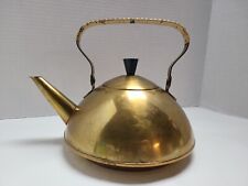 Vintage Metawa Holland E7 Brass Tea Kettle With Wrapped Handle picture