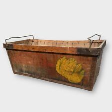 VTG Gilbert Grocery Wooden Banana Box Crate Primitive Rustic Decor Portsmouth OH picture
