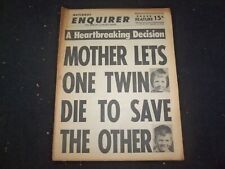 1965 SEP 12 NATIONAL ENQUIRER NEWSPAPER-MOTHER LETS TWIN DIE SAVE OTHER- NP 7393 picture