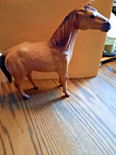 Vintage Leather Wrapped Horse Figure Statue Buckskin picture
