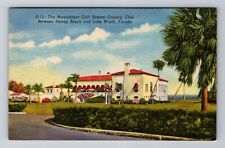 Delray Beach FL-Florida, Magnificent Gulf Stream County Club, Vintage Postcard picture