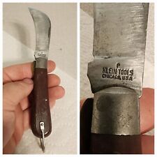 Vtg Klein Tools Hawkbill Chicago USA Folding Pocket Knife ( Date Code Letter P ) picture