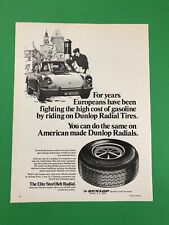 1965 PORSCHE 911 VINTAGE ORIGINAL PRINT AD ADVERTISEMENT PRINTED DUNLOP picture