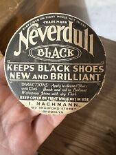 Vintage Never dull Black Shoe Polish picture