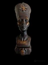 Rare Egyptian Antique Queen Nefertiti Head Statue From Egypt Ht: 9.5” picture