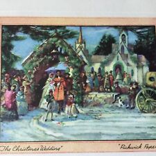 VTG Christmas Greeting Card Christmas Wedding Dickens Pickwick Papers picture