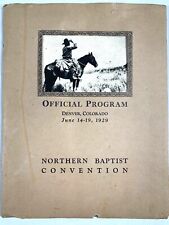 1929 NORTHERN BAPTIST CONVENTION vintage book OFFICIAL PROGRAM Denver, Colorado picture