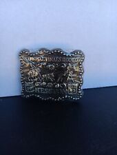 Vintage Women’s Belt Buckle Cowboy Western Rodeo Country Hesston NFR 1987 Adult picture