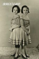 CIRCUS-CARNIVAL Photo/Early 1900's/ DAISY & VIOLET HILTON/4x6 Sepia Photo Rpt. picture