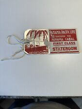 PANAMA PACIFIC LINE - Panama Canal / Steamship Cruise Ship Baggage Luggage Tag picture