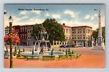 Bloomsburg PA-Pennsylvania, Market Square Vintage Souvenir Postcard picture