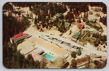 Birds Eye View Radium Hot Springs Pool BC Canada Chrome Postcard Vtg Unposted picture