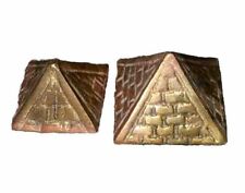 Vintage Solid Brass Pyramids from Egypt Nesting, Stackable - Set Of 2 picture
