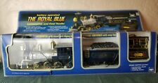 VTG New Bright The Royal Blue Battery Operated Locomotive and Coal Tender Train picture