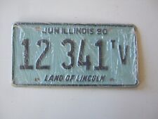 NEW  JUN 90   ILLINOIS TRUCK FLAT WEIGHT  LICENSE PLATE  ~ 12 341 T V    SEALED picture