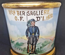 ITALIAN Army Soldier 11th BERSAGLIERE - WWI Era  Occupational Shaving Mug 1920   picture