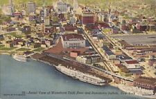 Buffalo, NEW YORK - Waterfront Birdseye Showing Lake boats - 1941 picture