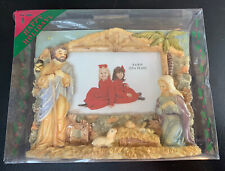 Vintage. 3-D Picture Frame Nativity Themed Resin picture