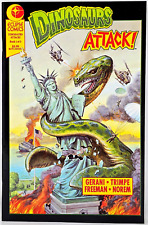 Dinosaurs Attack Book 1 Eclipse Comics 9.2 NM- Topps Presents Statue of Liberty picture