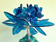 STUNNING Vintage Ice Blue MCM Lucite Flower Sculpture J Corelli Italian 1967 60s picture