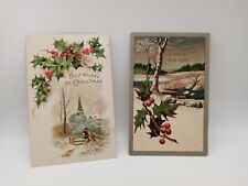 4 Antique Christmas/New Year Postcards Early 1900s. Printed in Germany.  picture