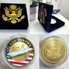 US NAVY - USS TARAWA / CV-40 Challenge Coin with special velvet box case picture