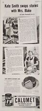 1942 Print Ad Calumet Double Acting Baking Powder Kate Smith's Cake Recipe picture